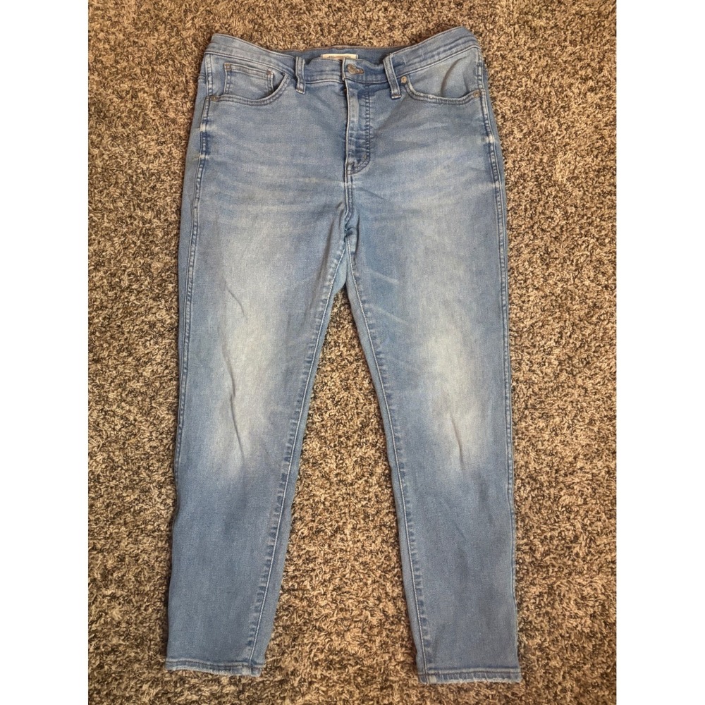 Madewell 10 High Rise Skinny Crop Jeans Women's Size 31 Blue Denim